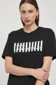 czarny Karl Lagerfeld t-shirt bawełniany