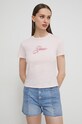 Бавовняна футболка Guess Originals рожевий W4GI05JA914