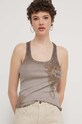 Guess Originals top wzorzyste beżowy W4GP49KA0H1