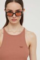 Хлопковый топ Superdry коричневый W6011890A.2BK