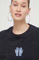 Kaotiko tricou din bumbac negru AO017.01.M002