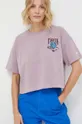 fialová Bavlnené tričko Champion