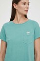 Pamučna majica Levi's A7212 zelena SS25