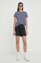 Levi's t-shirt bawełniany A7247 granatowy SS25