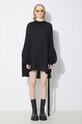 Rick Owens cotton blouse Shroud relaxed black DS01D1226.BH.09