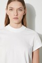 Rick Owens t-shirt bawełniany Cropped Small Level T-Shirt DS01D1207.RN.11 biały