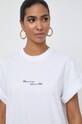 Victoria Beckham t-shirt bawełniany biały 1224JTS005484A