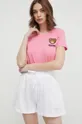 ροζ Μπλουζάκι Moschino Underwear Γυναικεία