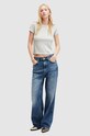 AllSaints tricou din bumbac STEVIE TEE W102JA gri