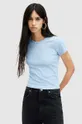 μπλε Βαμβακερό μπλουζάκι AllSaints STEVIE TEE Γυναικεία