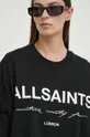czarny AllSaints t-shirt bawełniany HELIS CARLIE TEE