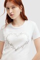 Хлопковая футболка AllSaints PERTA WG512Z белый SS24