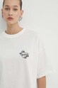 Βαμβακερό μπλουζάκι Never Fully Dressed λευκό NFDTO654.White