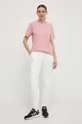 Βαμβακερό μπλουζάκι Peak Performance ροζ