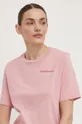 rózsaszín Peak Performance pamut póló
