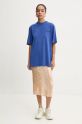 Rotate t-shirt in cotone 1124452346 blu navy SS24