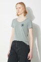 Majica kratkih rukava Fjallraven 1960 Logo T-shirt W zelena F83513.614.999