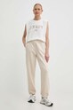 Хлопковый топ Pinko 104268.A25Z бежевый SS24