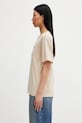 Lacoste t-shirt bawełniany TF7215 beżowy AW25