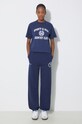 Sporty & Rich cotton t-shirt Varsity Crest T Shirt TSAW2353NA navy SS24