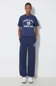 Bavlněné tričko Sporty & Rich Varsity Crest T Shirt námořnická modř