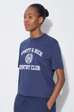 Sporty & Rich cotton t-shirt Varsity Crest T Shirt navy TSAW2353NA
