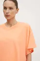 pomarańczowy American Vintage t-shirt z domieszką lnu TEE-SHIRT MC COL ROND