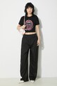 Fiorucci t-shirt Mouth Print W01FPTSH094CJ03BK01 black SS24