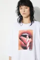 Bavlněné tričko Fiorucci Mouth Print Boxy T-Shirt Dámský