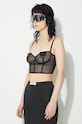 Top Fiorucci Black Tulle Heart Bralette W01FPTSL025LY04BK01 črna