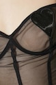 Top Fiorucci Black Tulle Heart Bralette W01FPTSL025LY04BK01