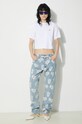 Kratka majica Fiorucci Angel Patch Padded Cropped T-Shirt M01FPTSH095CJ03WH01 bela SS24