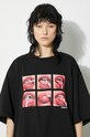 Хлопковая футболка Fiorucci Mouth Print Padded T-Shirt M01FPTSH105CJ01BK01 чёрный