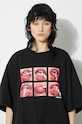 Fiorucci t-shirt bawełniany Mouth Print Padded T-Shirt M01FPTSH105CJ01BK01 czarny