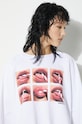 Pamučna majica Fiorucci Mouth Print Cropped Padded T-Shirt U01FPTSH106CJ01WH01 bijela