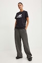 New Balance tricou din bumbac Sport Essentials WT41502BK negru AW24