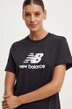 New Balance tricou din bumbac Sport Essentials negru WT41502BK