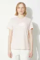 ροζ Βαμβακερό μπλουζάκι New Balance Sport Essentials Γυναικεία