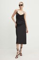 Шёлковый топ Custommade Yuliana 999312115 чёрный AW24