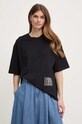 Îmbrăcăminte La Mania tricou din bumbac CAYLEE KROJ LUCY CAYLEEKROJLUCY negru