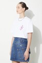 Бавовняна футболка JW Anderson Naturally Sweet Anchor T-Shirt JT0220.PG0980.001 білий