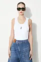 alb JW Anderson top din bumbac Anchor Embroidery Tank Top