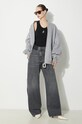 Хлопковый топ JW Anderson Anchor Embroidery Tank Top JO0205.PG1512.999 чёрный SS24