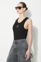 nero JW Anderson top in cotone Anchor Embroidery Tank Top
