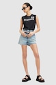 AllSaints top din bumbac ACCESS IMOGEN TANK negru W090JA