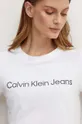 biały Calvin Klein Jeans t-shirt bawełniany