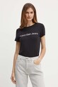 Хлопковая футболка Calvin Klein Jeans чёрный J20J220253