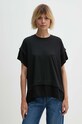 Футболка Sisley хлопок чёрный 33D6L106D