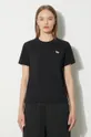 czarny Maison Kitsuné t-shirt bawełniany Baby Fox Patch Regular Tee Shirt