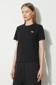 Pamučna majica Maison Kitsuné Baby Fox Patch Regular Tee Shirt MW00110KJ0008 crna